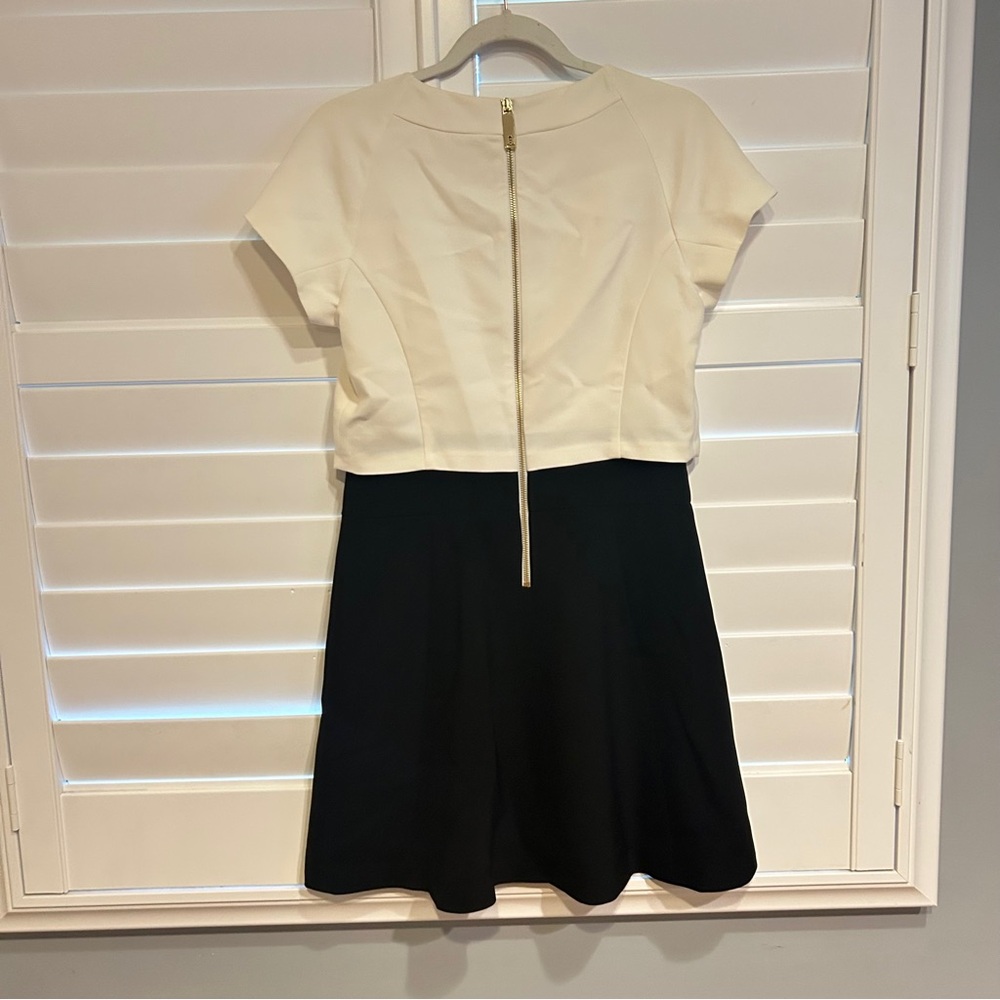 Ted Baker Ailia Black White Contrast Double Layer Dress  Black White Size 2 - Picture 7 of 7